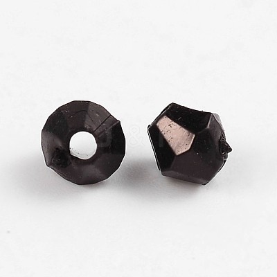 Faceted Bicone Transparent Acrylic Beads DBB4mm10-1