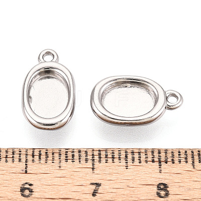 304 Stainless Steel Pendant Cabochon Settings STAS-N114-46A-P-1