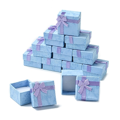12Pcs Valentines Day Presents Packages Cardboard Ring Boxes CBOX-YW0001-04B-1