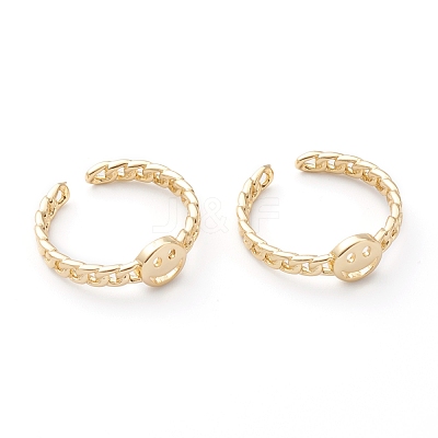 Brass Cuff Rings RJEW-Z006-L-01G-1