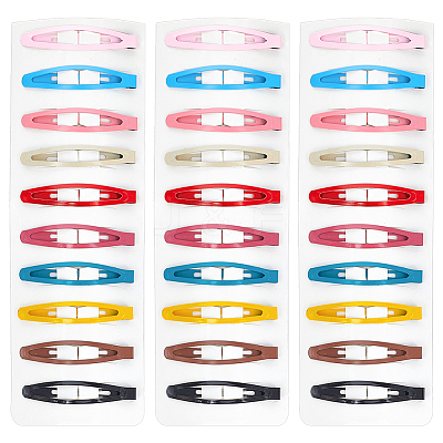 4 Sets Iron Snap Hair Clips AJEW-SC0003-37A-01-1