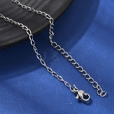 2MM Women's 304 Stainless Steel Twisted Chain Necklaces NJEW-A067-02P-1