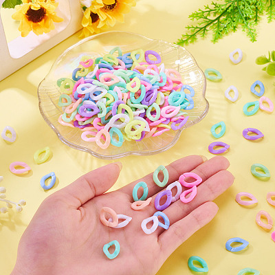 700Pcs Opaque Acrylic Linking Rings MACR-TA0002-86-1