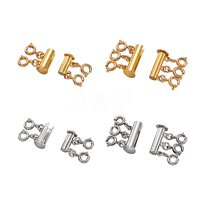 Brass Magnetic Slide Lock Clasps KK-TA0007-17-1