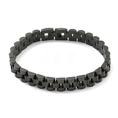 Ion Plating(IP) 304 Stainless Steel Thick Link Chain Bracelet Hand Polished BJEW-G649-10B-M-1