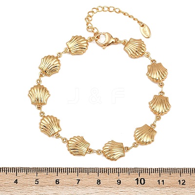 Beach 304 Stainless Steel Shell Sea Animals Link Chain Bracelets BJEW-D359-15A-G-1