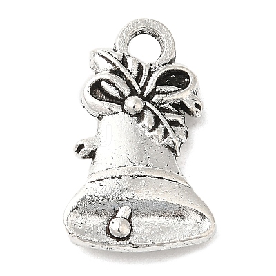 Tibetan Style Alloy Small Bell Pendants TIBEP-R343-02AS-LF-1