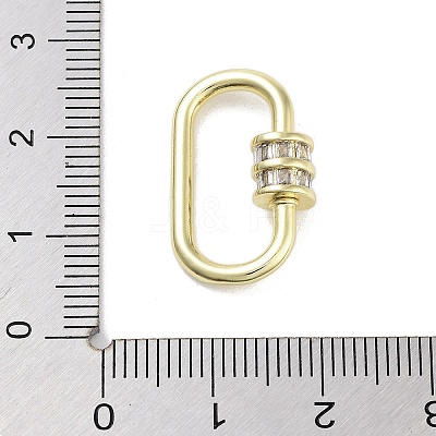Brass Micro Pave Cubic Zirconia Keychain Rings X-KK-M293-50G-1