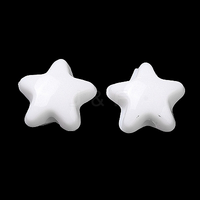 Opaque Acrylic Beads X-OACR-C016-30-1