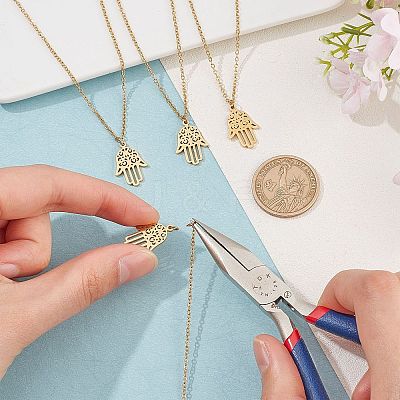DIY 304 Stainless Steel Necklaces Kits DIY-UN0002-11G-1