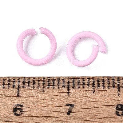 Spray Painted Iron Open Jump Rings IFIN-T017-04B-24-1