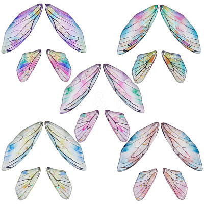5 Sets 5 Colors Epoxy Resin Pendants RESI-SC0006-20-1