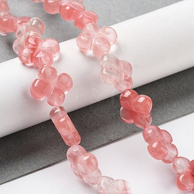 Cherry Quartz Glass Beads Strands G-P520-A05-01-1