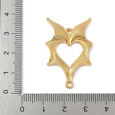 304 Stainless Steel Bat Wings Heart Links Connector Charms X-STAS-S186-13G-1