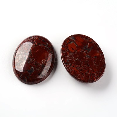 Oval Natural Brecciated Jasper Cabochons G-I171-30x40mm-05-1