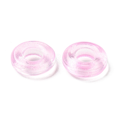 Transparent Glass European Beads GLAA-D009-01D-1