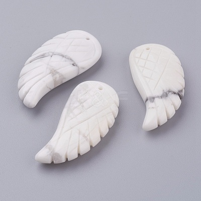 Natural Howlite Pendants G-E435-F-15-1