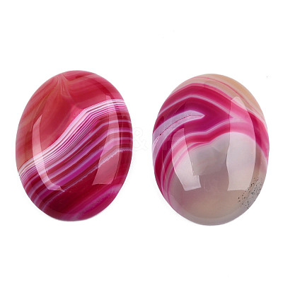 Natural Banded Agate/Striped Agate Cabochons G-T122-22A-1