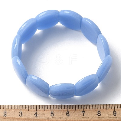 Handmade Lampwork Beaded Stretch Bracelets for Men Women BJEW-G738-01B-11-1