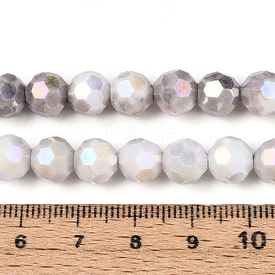 Anti-Tarnish Electroplate Glass Beads Strands EGLA-T021-8mm-15-01-1