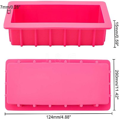 Rectangle Soap Silicone Molds DIY-WH0183-48-1