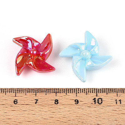 UV Plating Opaque Acrylic Beads OACR-N143-09-1