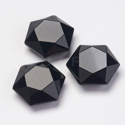 Natural Obsidian Pendants X-G-P264-06-1