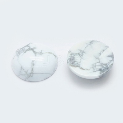 Natural Howlite Cabochons G-G760-B01-02-1