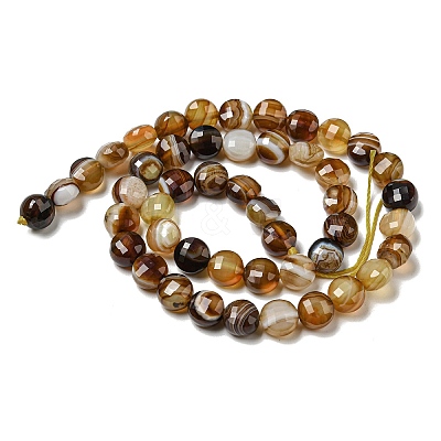 Natural Banded Agate Beads Strands G-K351-A09-02-1