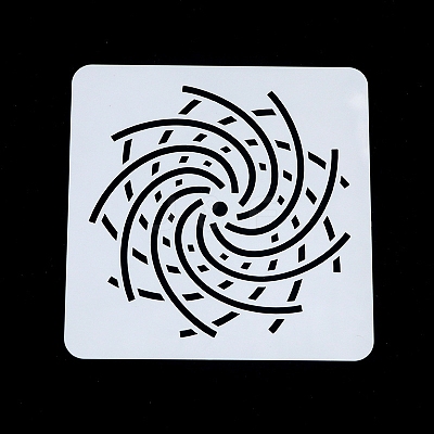 Flower Pattern Eco-Friendly PET Plastic Hollow Painting Silhouette Stencil DRAW-PW0008-04J-1