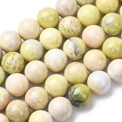Natural Lemon Jade Beads Strands G-H343-D01-12mm-B-1