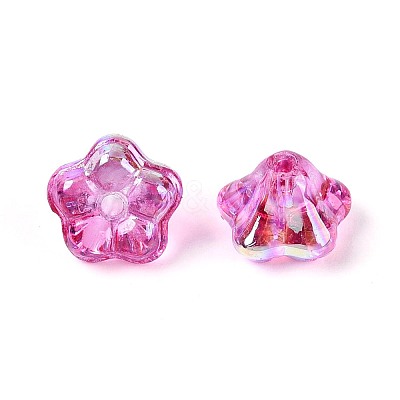 Electroplate Transparent Glass Beads Strands EGLA-N055-03A-06-1
