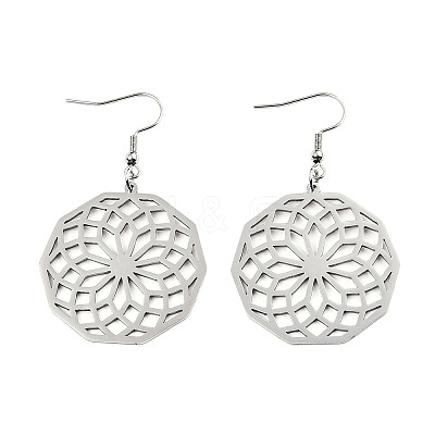 Non-Tarnish 201 Stainless Steel Dangle Earrings X-STAS-S105-JN606-1-1