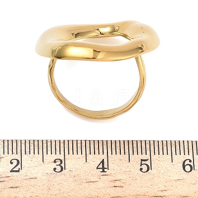 Adjustable 304 Stainless Steel Cuff Open Rings for Women RJEW-Z122-03G-03-1