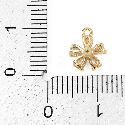 Brass Micro Pave Cubic Zirconia Pendants KK-S339-06G-1