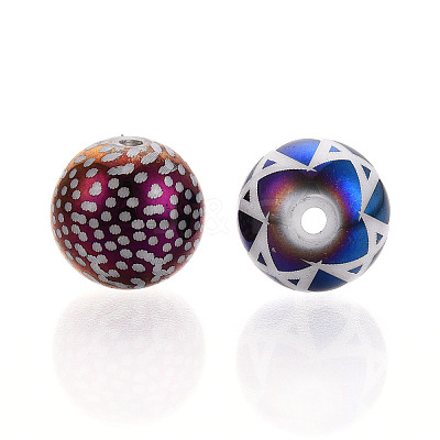 Electroplate Glass Beads EGLA-T009-34-1