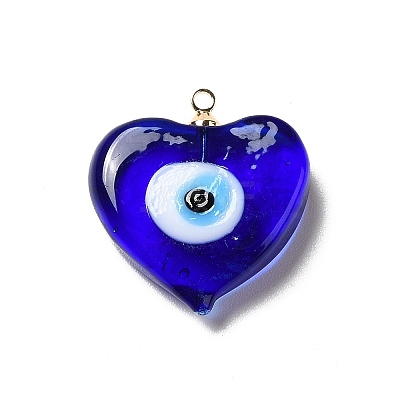 Handmade Lampwork Pendants LAMP-E030-01G-07-1