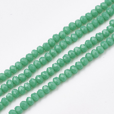 Opaque Solid Color Glass Beads Strands GLAA-S178-12C-05-1