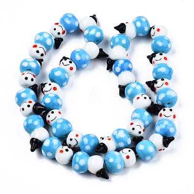 Handmade Lampwork Beads Strands LAMP-N021-43C-1