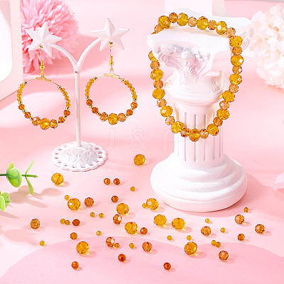 4 Strands 4 Styles Glass Beads Strands EGLA-TA0012-97C-1