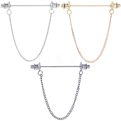 Zinc Alloy Hanging Chain Brooches FIND-GF0006-87D-1