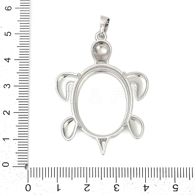 Brass Pendant Cabochon Settings KK-S521-16D-P-1