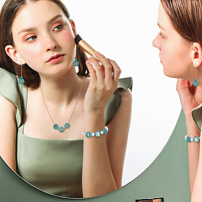 24Pcs 12 Styles Synthetic Turquoise Beads G-PH0002-77-1