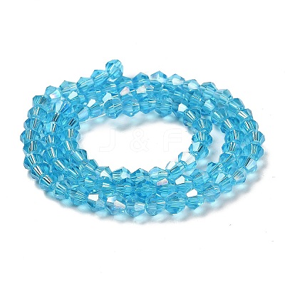 Transparent Electroplate Glass Beads Strands EGLA-A039-T6mm-B19-1