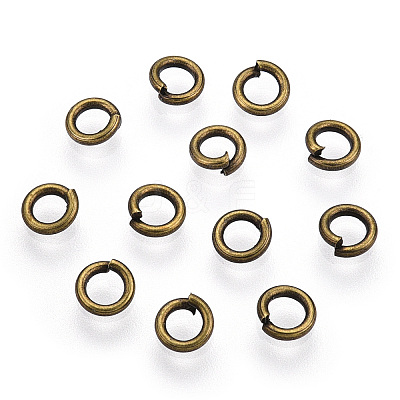 Brass Open Jump Rings X-JRC4MM-AB-1