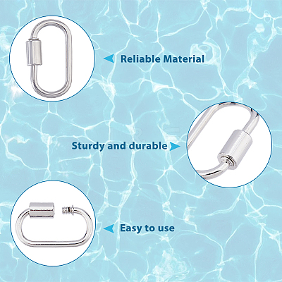 10Pcs Alloy Screw Carabiner Lock Charms FIND-DC0008-32P-1