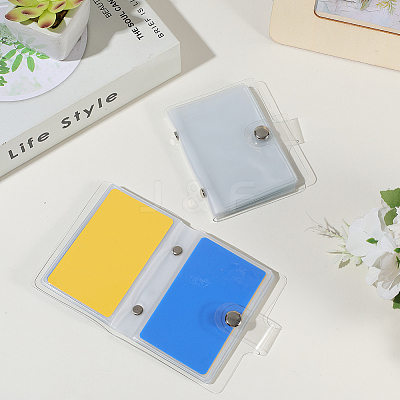 2Pcs PVC Mini Photocard Holder Book AJEW-SP0002-20A-05-1