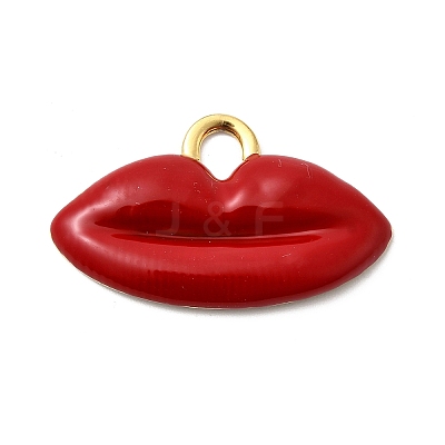 304 Stainless Steel Enamel Pendants STAS-P427-01G-1