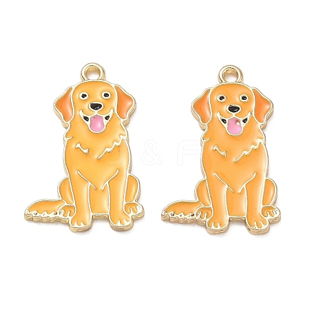 Alloy Enamel Pendants AL-CBAD3B4-06G-1