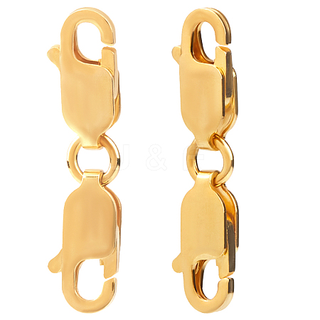 2Pcs 925 Sterling Silver Lobster Claw Clasps STER-BBC0007-02-1